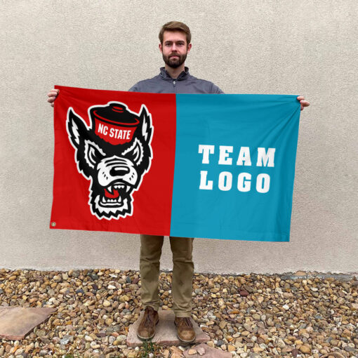 Wolfpack vs Custom Team House Divided Flag, Custom NCAA Flag