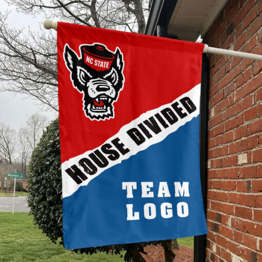Wolfpack vs Custom Team House Divided Flag, Custom Rivalry Flag