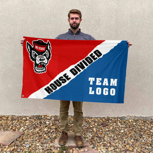 Wolfpack vs Custom Team House Divided Flag, Custom Rivalry Flag