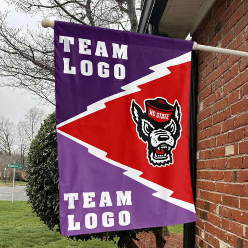 Wolfpack vs Custom Team House Divided Flag, Custom Spirit Flag