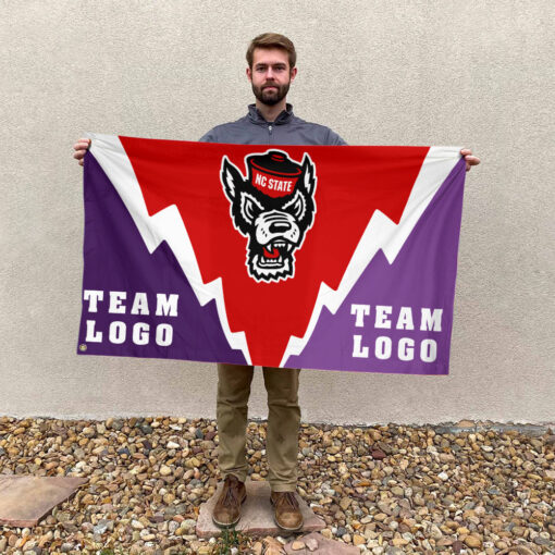 Wolfpack vs Custom Team House Divided Flag, Custom Spirit Flag