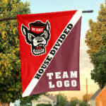 Wolfpack vs Custom Team House Divided Flag, Custom Split Flag