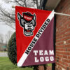 Wolfpack vs Custom Team House Divided Flag, Custom Split Flag