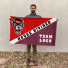 Wolfpack vs Custom Team House Divided Flag, Custom Split Flag