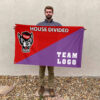 Wolfpack vs Custom Team House Divided Flag, Custom Team Flag