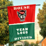 Wolfpack vs Custom Team House Divided Flag, NCAA College Flag