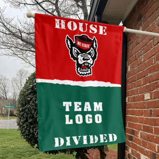 Wolfpack vs Custom Team House Divided Flag, NCAA College Flag
