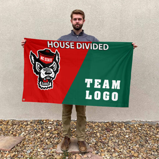 Wolfpack vs Custom Team House Divided Flag, NCAA Custom Flag