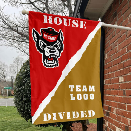 Wolfpack vs Custom Team House Divided Flag, NCAA Rivalry Flag