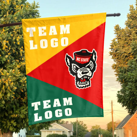 Wolfpack vs Custom Team House Divided Flag, NCAA Spirit Flag