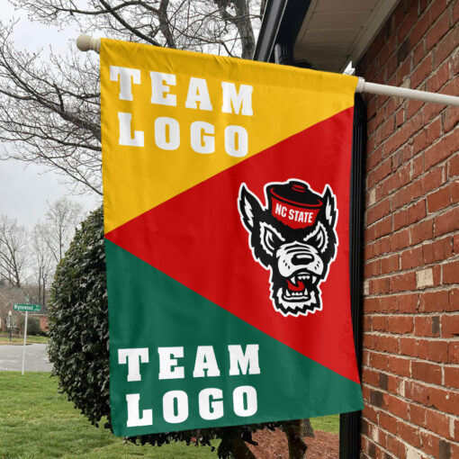 Wolfpack vs Custom Team House Divided Flag, NCAA Spirit Flag