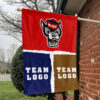 Wolfpack vs Custom Team House Divided Flag, NCAA Two Team Flag