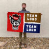 Wolfpack vs Custom Team House Divided Flag, NCAA Two Team Flag