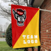 Wolfpack vs Custom Team House Divided Flag, Personalized College Flag