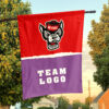 Wolfpack vs Custom Team House Divided Flag, Personalized NCAA Flag