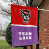Wolfpack vs Custom Team House Divided Flag, Personalized NCAA Flag