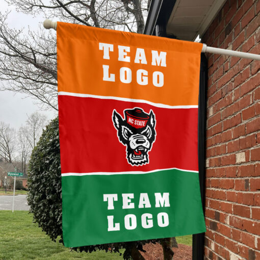 Wolfpack vs Custom Team House Divided Flag, Personalized Spirit Flag