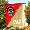 Wolfpack vs Custom Team House Divided Flag, Personalized Split Flag