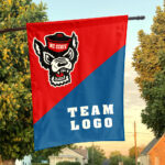 Wolfpack vs Custom Team House Divided Flag, Personalized Team Flag