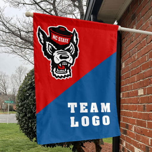 Wolfpack vs Custom Team House Divided Flag, Personalized Team Flag