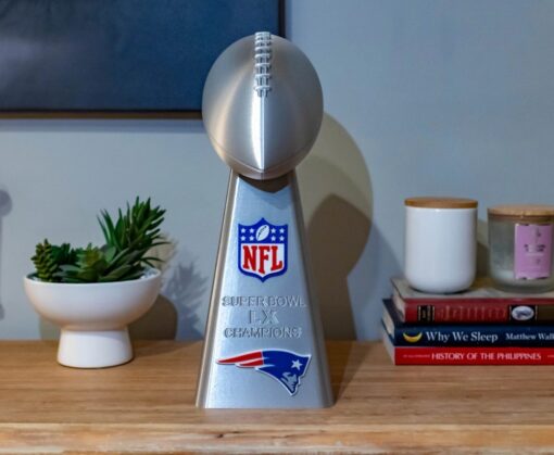 New England Patriots Lombardi Trophy Replica Super Bowl LX 14 Inch 3D Printed