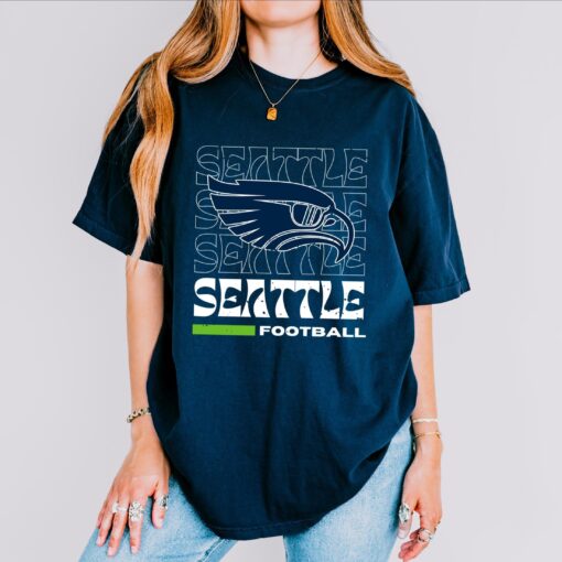 Seattle Football Opening Day Retro Seahawk Mascot Fan Gift T-Shirt