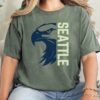 Seattle Football Retro Seahawk Head Gameday Fan Gift T-Shirt