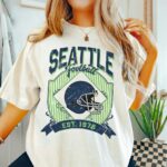 Seattle Football Retro Seahawks Oversized Vintage T-Shirt