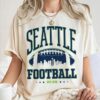Seattle Football Vintage Style Seattle Seahawk Football Fan T-Shirt