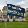 Seattle Seahawk 2025 NFC Champions Commemorative Flag