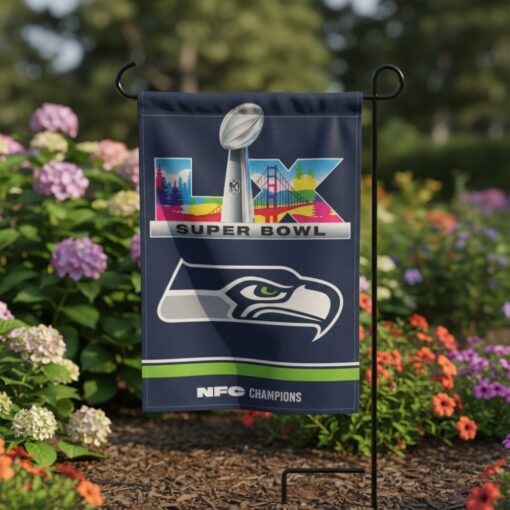 Seattle Seahawk Super Bowl LX 2026 Flag