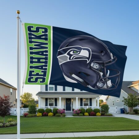 Seattle Seahawks 3 x 5 Helmet Deluxe Single-Sided WinCraft Flag