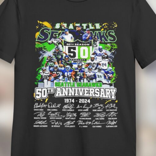 Seattle Seahawks 50th Anniversary All Team Super Bowl LX T Shirt