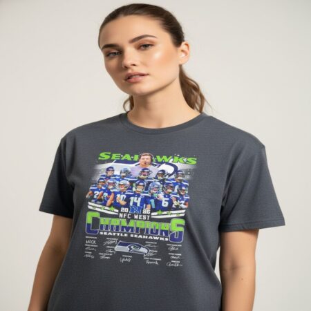Seattle Seahawks Champions All Team Signature Super Bowl LX T Shirt