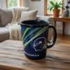Seattle Seahawks Dynamic Coffee Mug 15oz Black Navy