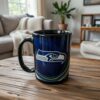 Seattle Seahawks Dynamic Coffee Mug 15oz Black Navy