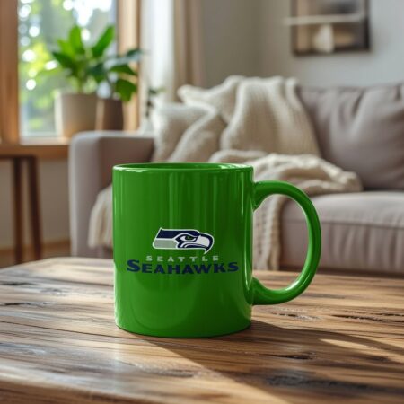Seattle Seahawks Green Mug 11oz NFL Rally Ceramic