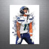 Seattle Seahawks Jaxon Smith Njigba Man Cave Sports Print Poster