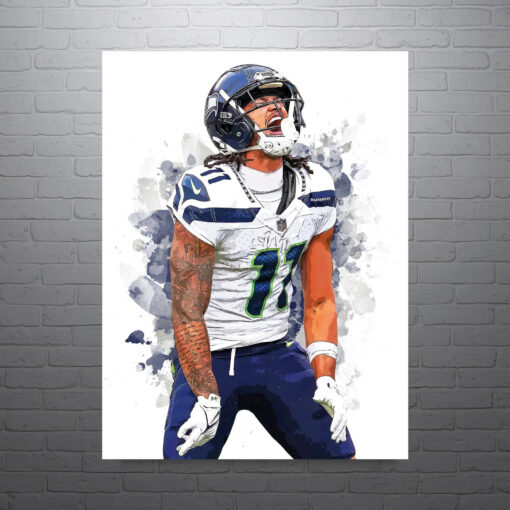 Seattle Seahawks Jaxon Smith Njigba Man Cave Sports Print Poster