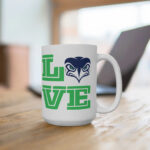 Seattle Seahawks LOVE Mascot Mug 15oz Ceramic