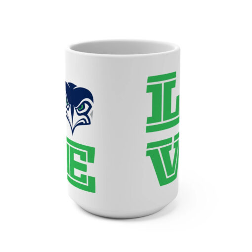 Seattle Seahawks LOVE Mascot Mug 15oz Ceramic Seattle Seahawks LOVE Mascot Mug 15oz Ceramic