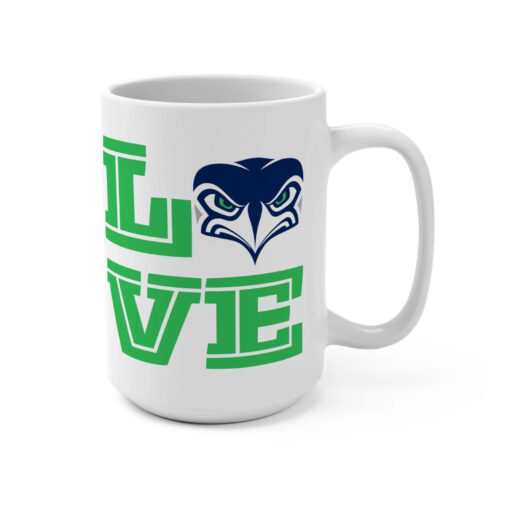 Seattle Seahawks LOVE Mascot Mug 15oz Ceramic Seattle Seahawks LOVE Mascot Mug 15oz Ceramic