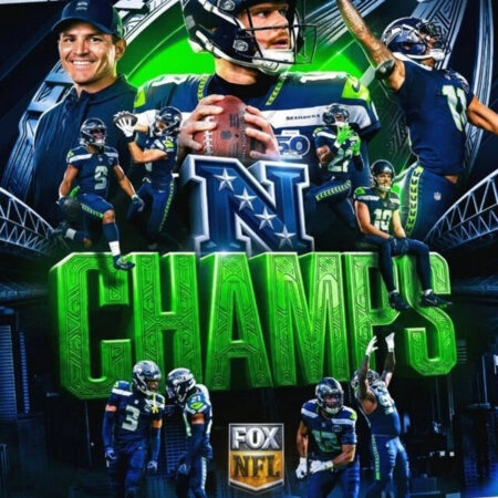 Seattle Seahawks NFC Champions Conference Champions 2025 NFL Poster