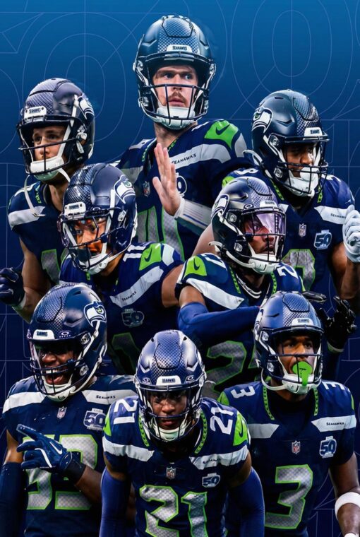 Seattle Seahawks NFC Champions NFL Playoffs Superbowl 2025 2026 Poster Placard