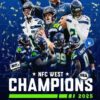 Seattle Seahawks NFC West Champions Team Celebration 2025 Poster