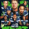 Seattle Seahawks NFC West Champions Team Poster Collection 2025