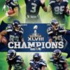 Seattle Seahawks Official Commemorative Wall Super Bowl XLVIII Poster 22x33