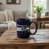 Seattle Seahawks Premium Metal Logo Mug Navy Blue