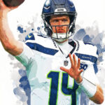 Seattle Seahawks Sam Darnold Man Cave Sports Print Poster