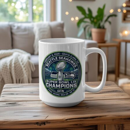 Seattle Seahawks Super Bowl LIX Champions Mug 2026 15oz Ceramic